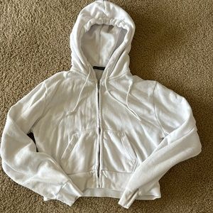 Brandy Melville Cropped Zip Up Hoodie